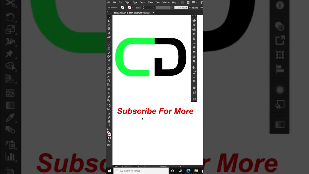 How to Make Words CD Logo Design in Adobe Illustrator | Typography logo | Digital Art Designs
