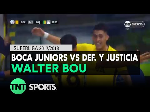 Walter Bou (1-1) Boca Juniors vs Def. y Justicia | Fecha 22 - Superliga Argentina 2017/2018
