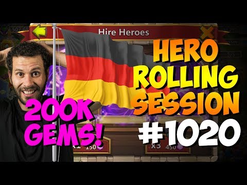 Rolling 200K gems + Hero Collector...  Einmal!