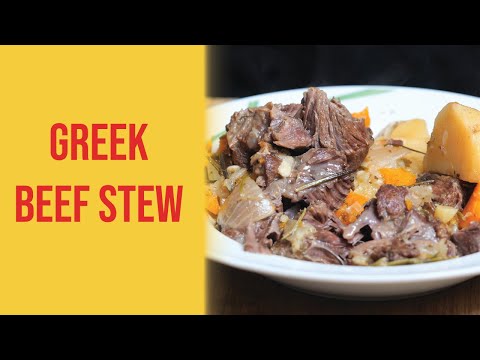 Greek beef stew recipe (Moschari lemonato). Amazing greek food.
