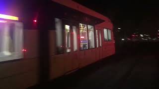 TriMet MAX arriving at Gresham Transit Center