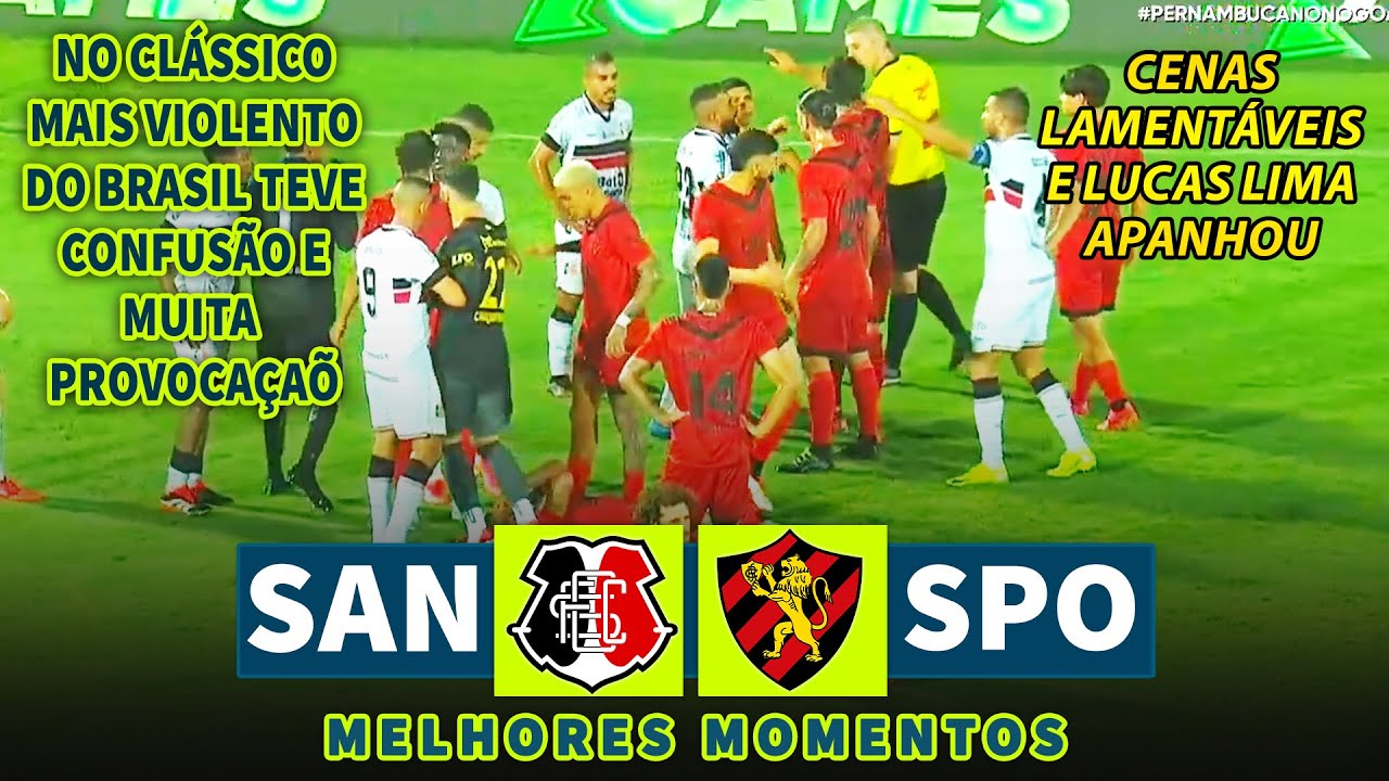 CENAS LAMENTÁVEIS! TIAGO GALHARDO BATEU LUCAS LIMA APANHOU E O PAU QUEBR0U NO CLÁSSICO MAIS VIOLENTO