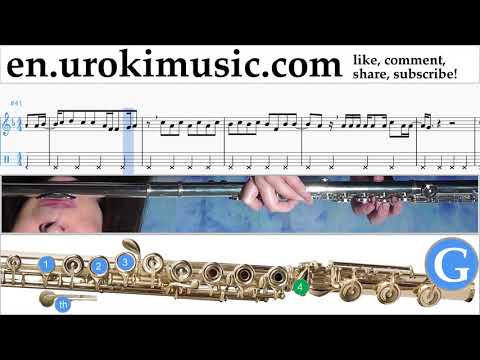 Flute lessons Carlos Vives, Sebastian Yatra - Robarte un Beso Sheet Music Tutorial Part#2 um-i352
