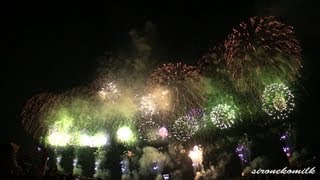 preview picture of video '[Canon XA20]2013 能代の花火大会 800mフルワイドスターマイン Noshiro Fireworks Full Wide Starmine'