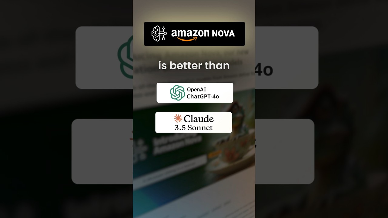 Amazon Nova Pro is better than ChatGPT-4o?