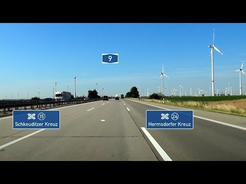 🇩🇪 A9: Schkeuditzer Kreuz - Hermsdorfer Kreuz (4x)
