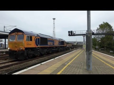 GBRF Class 66762 at Ashford Int. with 7 tones and Mega thrash.