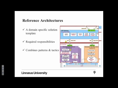 Lecture 2DV604 - Architecture Patterns