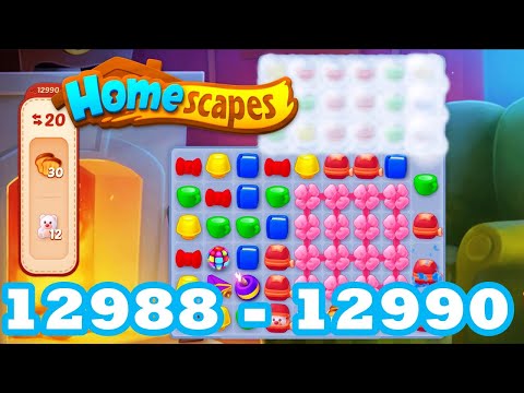 Homescapes Level 12988 - 12990 HD 3 - match puzzle Gameplay | android | IOS | 12989 | GameGo Game