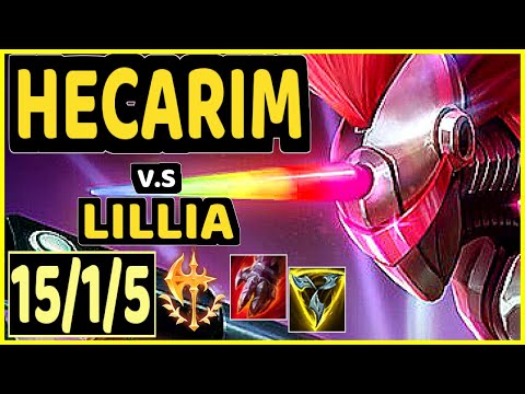 DARDOCH (HECARIM) vs LILLIA - 15/1/5 KDA JUNGLE GAMEPLAY - NA Ranked DIAMOND