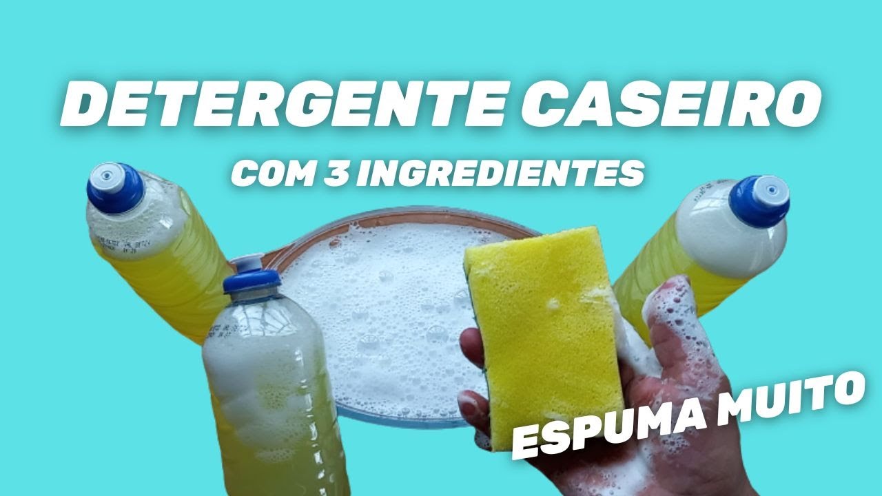 DETERGENTE CASEIRO  COM APENAS 3 INGREDIENTES║COMO FAZER O DETERGENTE RENDER MAIS║DICA DE ECONOMIA