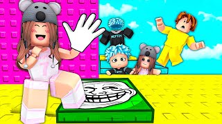 TROLLING my FAMILY in Roblox SLAP TOWER..