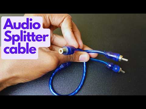Car Audio Splitter Cable, 1 Female to 2 Male