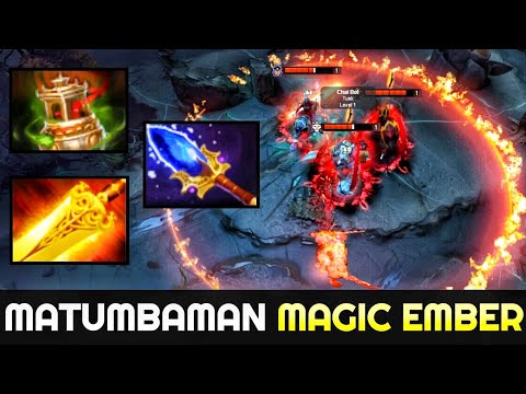 MATUMBAMAN 0 Death Ember Spirit Outplayed Enemies with Full Magic Build 7.26 Dota 2