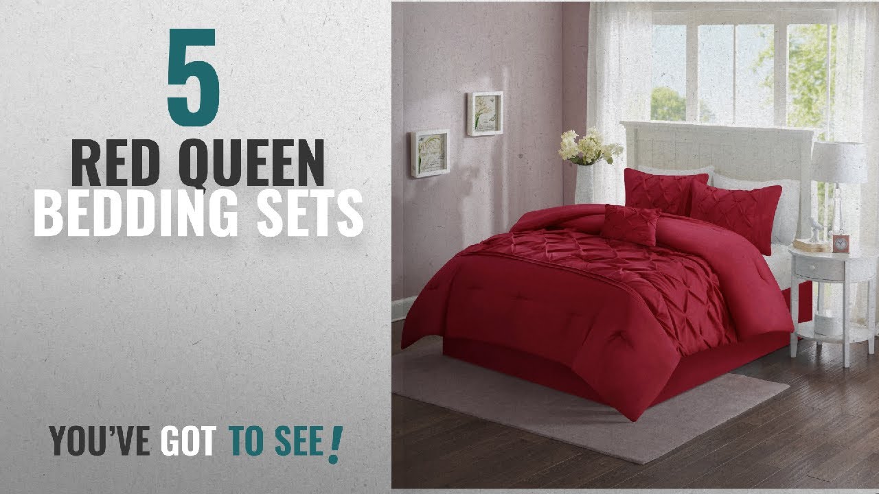 Top 10 Red Queen Bedding Sets [2018]: Comfort Spaces – Cavoy Comforter Set - 5 Piece – Tufted