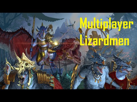 Total War  WARHAMMER II Multiplayer Battle 4 Lizardmen VS Norsca
