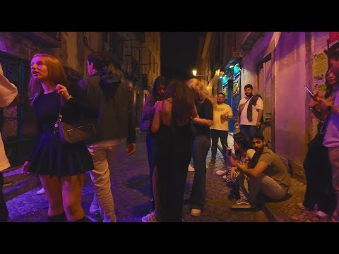 Lisbon Portugal 2025 🇵🇹 | Evening Walk – Bars, Music & City Vibes | 4K