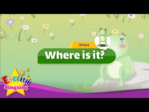 The Green Frog - Where is it? (Where) - English animated story for Kids