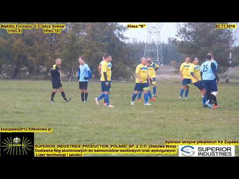 Skrót meczu: Błękitni Furmany - Iskra Sobów (02.11.2019) Klasa "B"