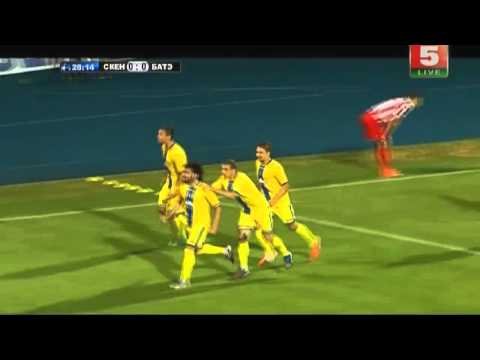 Гол Хагуша БАТЭ в ворота Скендербеу. 22.07.2014