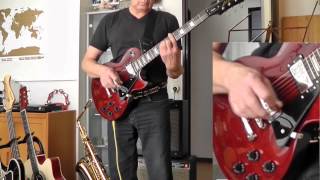 Video thumbnail for Les Paul: Demo Studio Deluxe WR guitar Epiphone Gibson at Fender Deluxe reverb amp 1965 Mustang II by George Souls