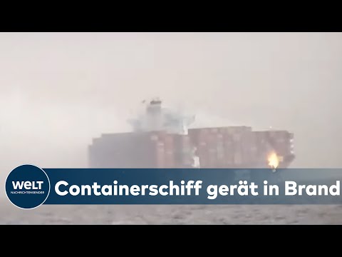 GIFTIGE GASE: Mit Chemikalien beladenes Containerschiff brennt vor kanadischer Pazifikküste