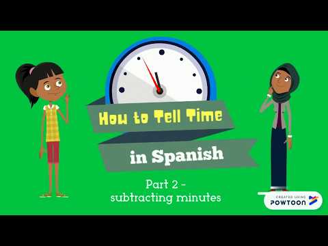 Telling Time in Spanish - Part 2 (subtracting minutes)