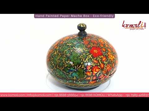 Hand painted paper mache box - eco-friendly