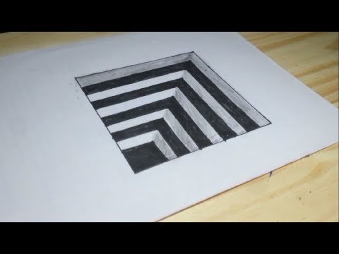 Very Easy How To Draw 3D Hole for Kids   3D Trick Art on paper