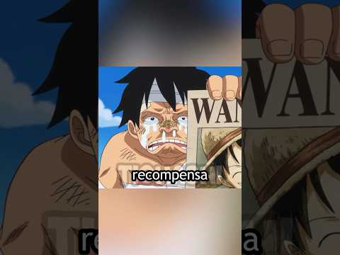 Luffy achando que a sua recompensa diminuiu