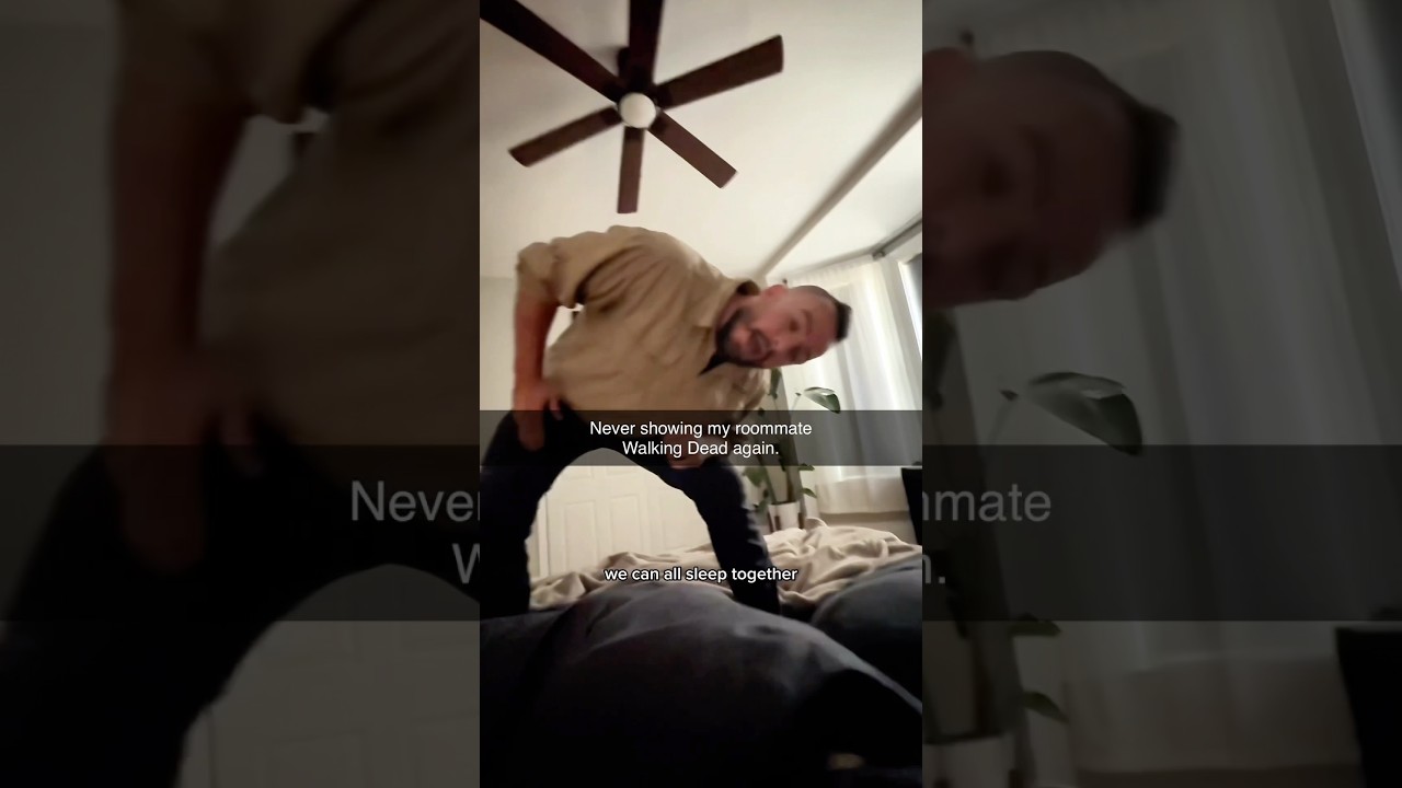 Bro won’t let me sleep 🙄 #thewalkingdead #rickgrimes #impressions #roommates #twd #andrewlincoln