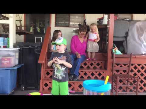 Spending time with Grandpa and Grandma Leonard