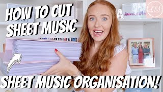 HOW I ORGANISE MY SHEET MUSIC! AND HOW TO CUT SHEET MUSIC TUTORIAL! - Lucy Stewart-Adams