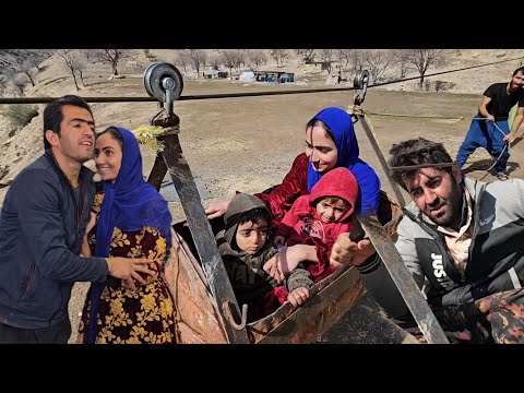 🌊❄️From the Mountains Back to the Village | Dangerous River Crossing & Cooking Ghormeh Sabzi 🍲