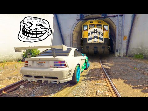 INCREDIBLE TROLL RACE! DON'T ENTER THE TUNNEL!! - GTA V ONLINE