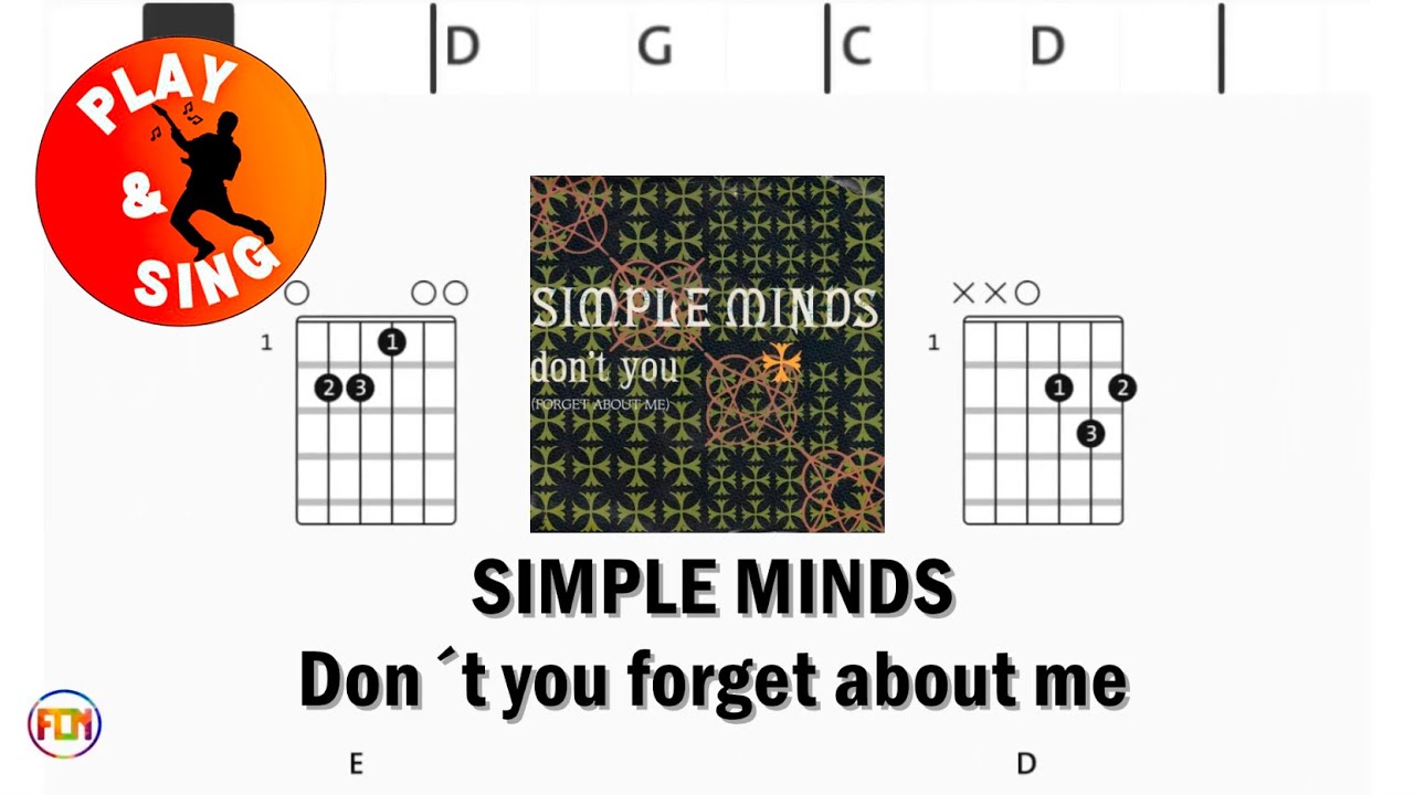 Simple Minds - Don´t You Forget About Me | Scrolling Guitar Chords & Lyrics