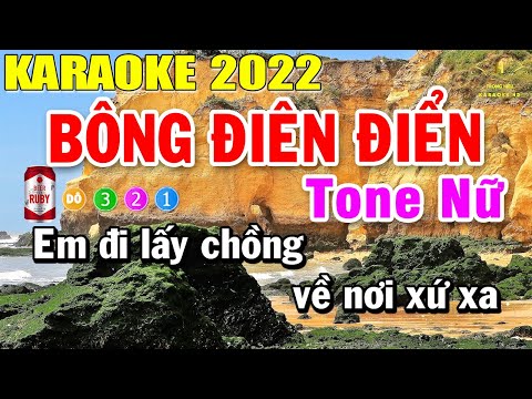 Bông Điên Điển Karaoke Tone Nữ Nhạc Sống | Trọng Hiếu