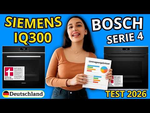 Backofen Testsieger 2026: Siemens iQ300 HB572ABS3 vs Bosch Serie 4 HBA272BB3 - Stiftung Warentest