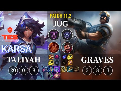 TES Karsa Taliyah vs Graves Jungle - KR Patch 11.2