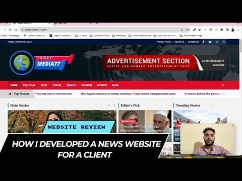 News Website for a Client — client website video