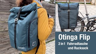 Otinga Flip 2-in-1 Fahrradtasche-Rucksack