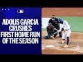 SOUND ON! Adolis García CRUSHES his first home run of the season!