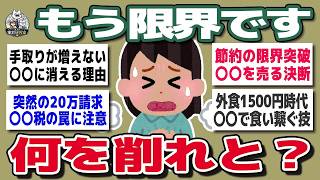 【ガルちゃんまとめ】節約してるのに全然足りない   物価高でww限界の声続出【現実崩壊】