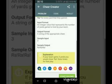 Sololearn Cheer Creator Problem Solution Python Programming
