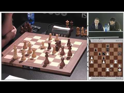 World Rapid Championships 2015 ! Magnus Carlsen Outplay Radoslaw Wojtaszek Ending Phase