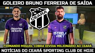 GOLEIRO BRUNO FERREIRA DE SAÍDA, FERNANDO MIGUEL COBRA DIVIDA MILIONÁRIO AO CEARÁ