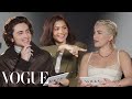 Zendaya Florence Pugh Timothée Chalamet Answer Rapid Fire Questions Off The Cuff Vogue