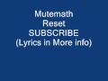 Mutemath Reset 