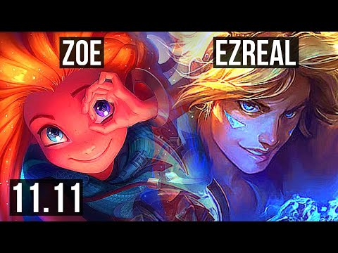 ZOE vs EZREAL (MID) | Rank 7 Zoe, 1000+ games, 1.6M mastery, 8/2/10 | KR Challenger | v11.11