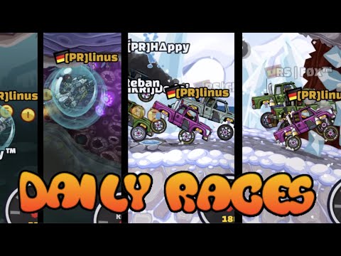 Daily Races Deeper End, Coral Quarrel, Tailwind Trail and Like a Hawk | Hill Climb Racing 2
